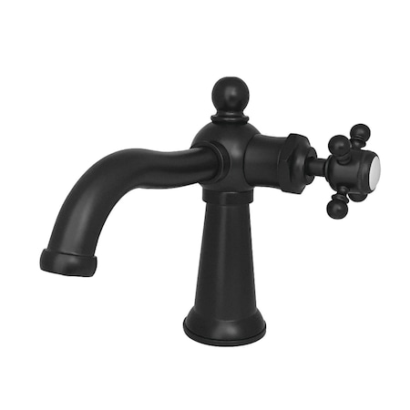 Kingston Brass KS154BXMB Single-Handle Bathroom Faucet with Push Pop-Up, Matte Black KS154BXMB